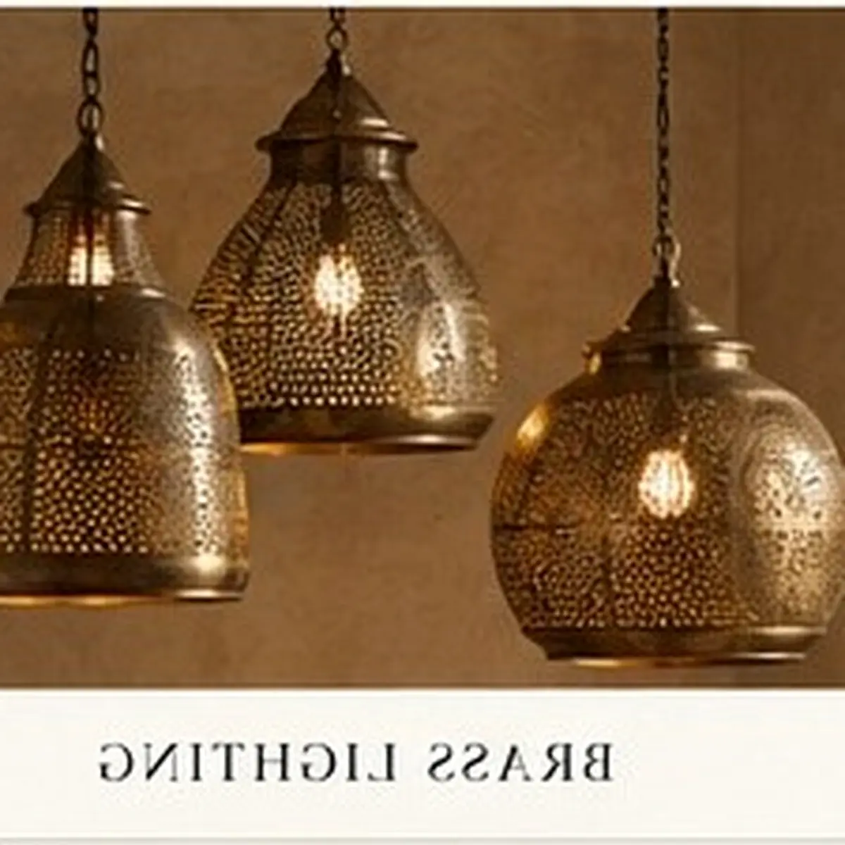 Hammered Brass Lantern
